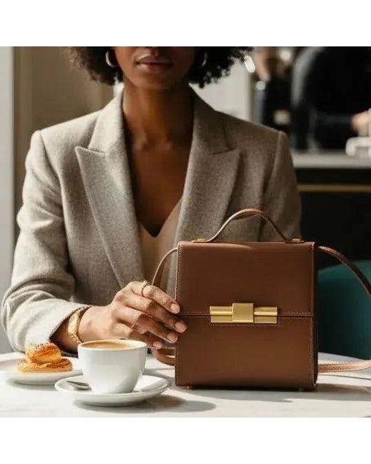 The Bag Icon Brown The Nina Cigar Box Bag