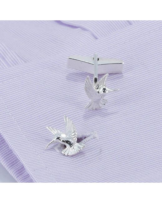 Simon Kemp Jewellers White Hummingbird Cufflinks for men