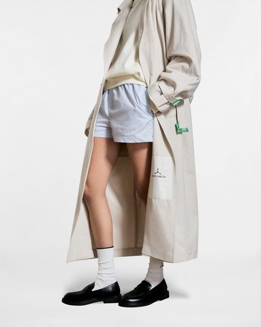 Saint One Co. White Neutrals Idols Trench Coat Sand X Cactus