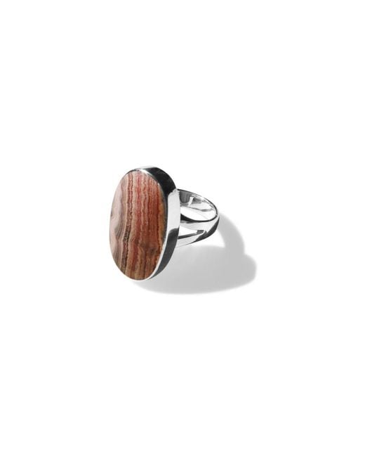 FV Jewellery White La Stèle Rhodochrosite & Oval Ring