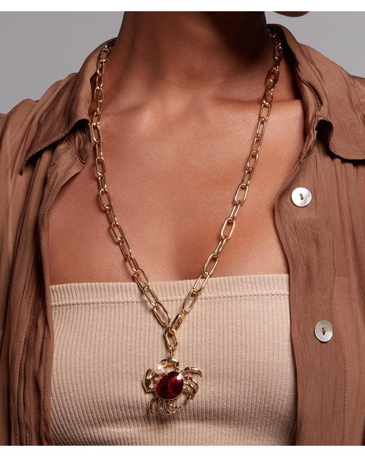 Onia Metallic Bold Clip Long Chain Waist Chain
