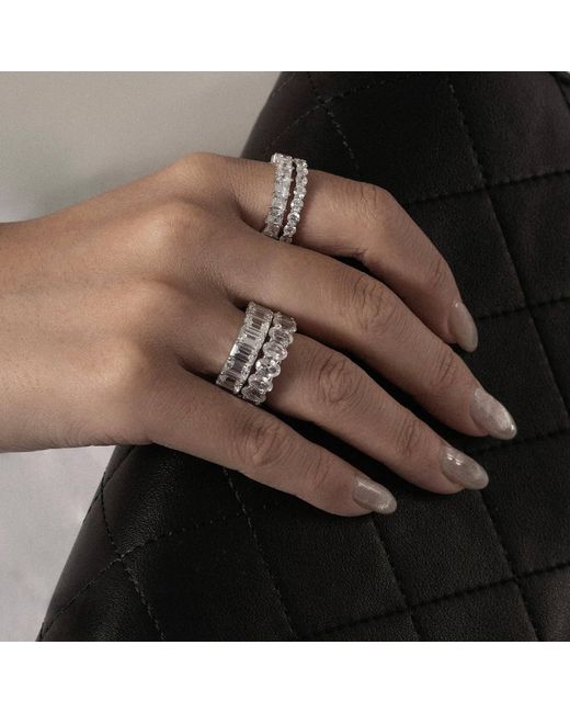 Diamonbliss Metallic Oval Cut Eternity Ring