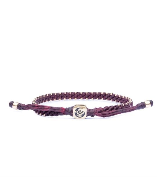 Harbour Uk Purple Urban Bronze Rope Bracelet for men