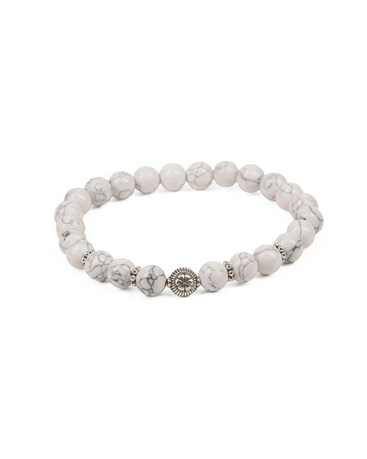 Addicted Metallic Haumea Handmade Sterling Bracelet With Howlite for men