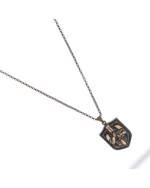Ebru Jewelry White Shield Of Honor Sterling Necklace for men