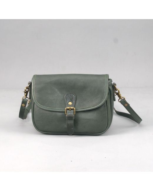 Rimini Green Leather Saddle Bag 'daniela'