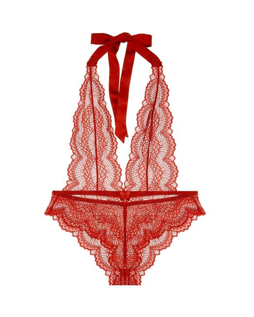 Journelle Red Natalia Bodysuit Scarlet