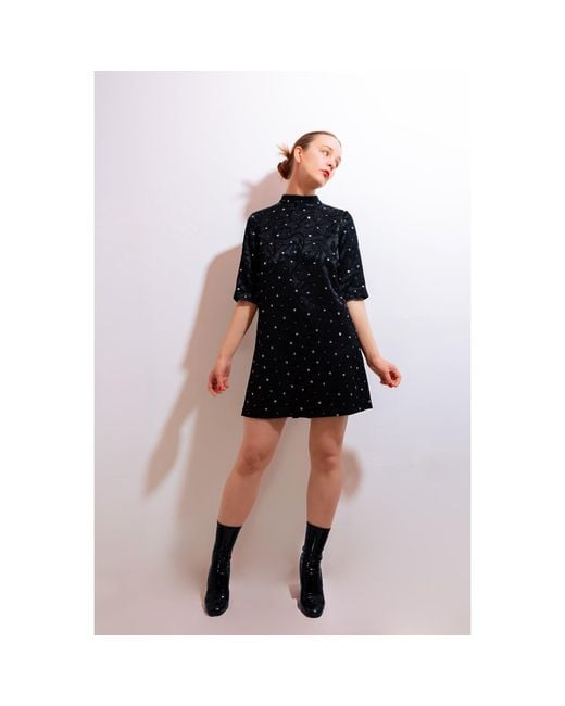 KAROLINA OZOLINSIUTE Black Julie Sequin Party Mini Dress