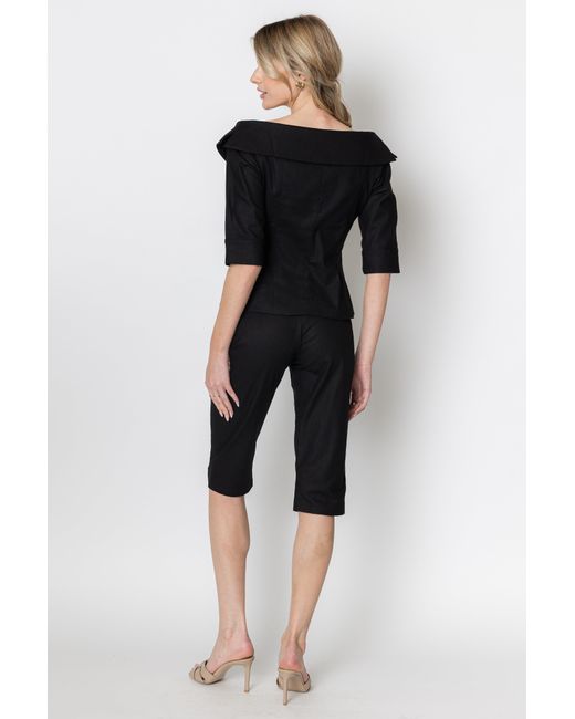 Zetaye Black Celeste Linen Cotton Blazer