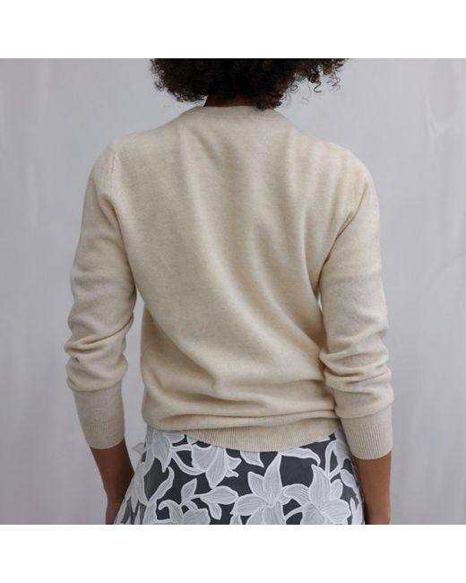 London Atelier Byproduct Natural Neutrals Mohair Classic Fit Jumper With Embroidery for men