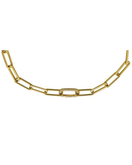 Loni Paul Jewelry Metallic Matte Chunky Rectangle Paperclip Necklace