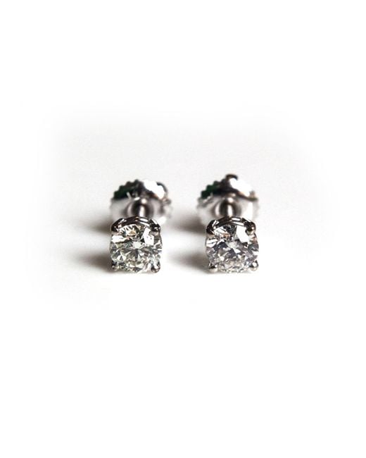 VicStoneNYC Fine Jewelry Black Platinum Natural Diamond Stud Earrings