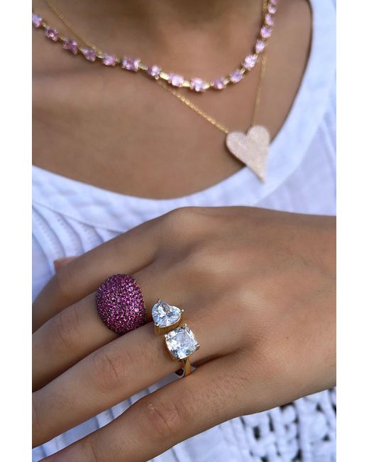 SHYMI Purple Pave Signet Ring