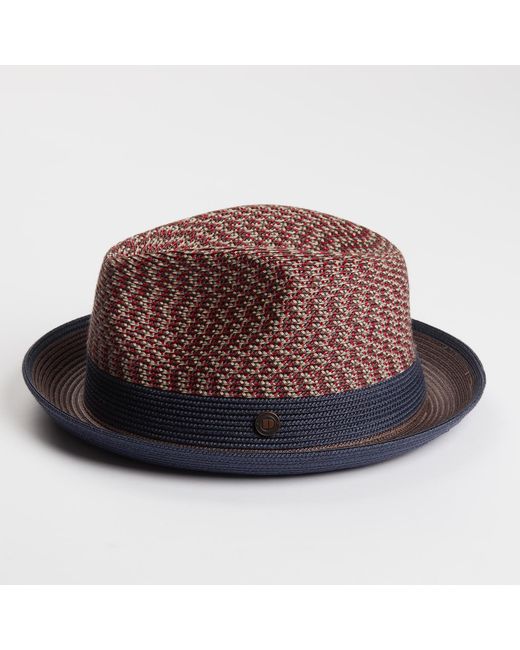 Dasmarca Hats Brown Dasmarca Enzo Copper Multi Coloured Summer Trilby Packable Hat For for men