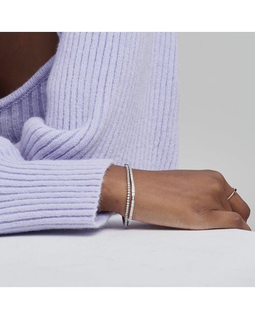 Shabella Nyc Metallic Dual Chain Tennis Bracelet