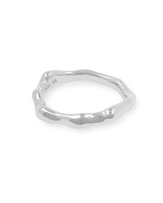 Cote Cache Metallic Organic Band Ring