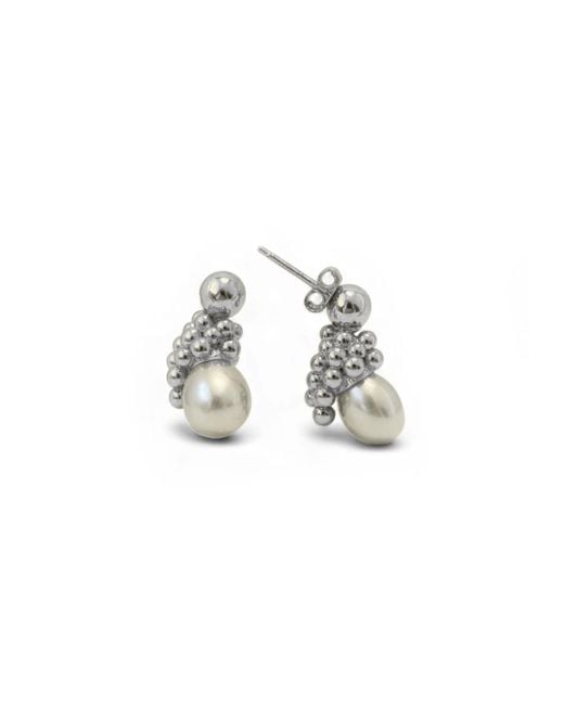 Martina Rozenberg Smira Jewelry Metallic Pearl Cascade Earrings