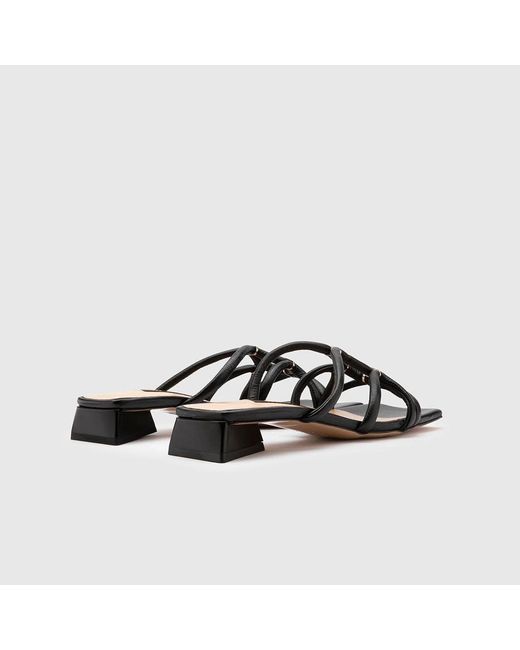 Ilvi Black Olono Leather Heeled Slide
