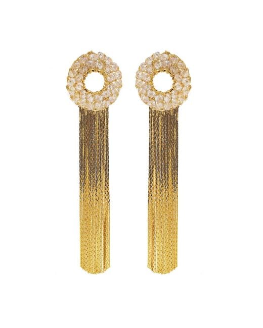 Lavish by Tricia Milaneze Metallic Neutrals Clear & Sadie Handmade Earrings