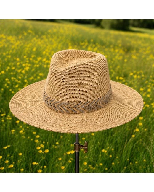 Shaded the Label Neutrals Willowmere Natural Bleached Straw Fedora Hat