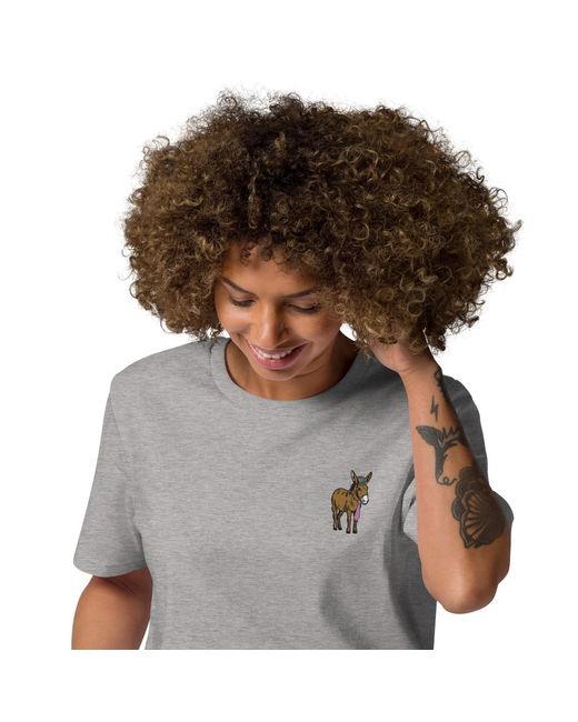 Anchor and Crew Gray Heather Smart Ass Actual Life Organic Cotton Embroidered T-Shirt