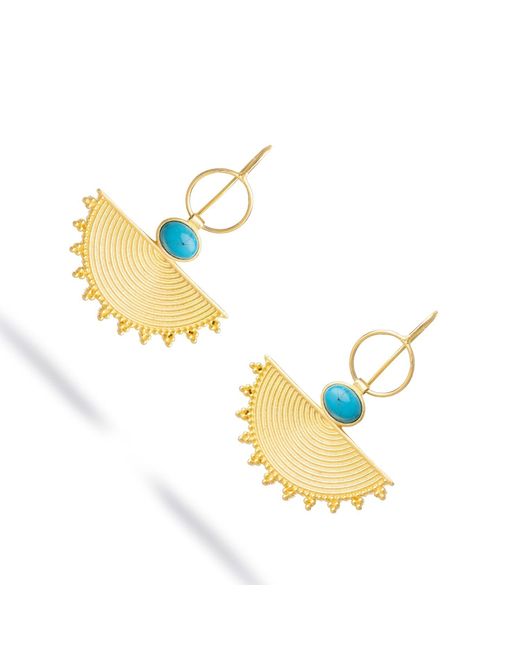 Ebru Jewelry Metallic Cleopatra Sunburst Earrings