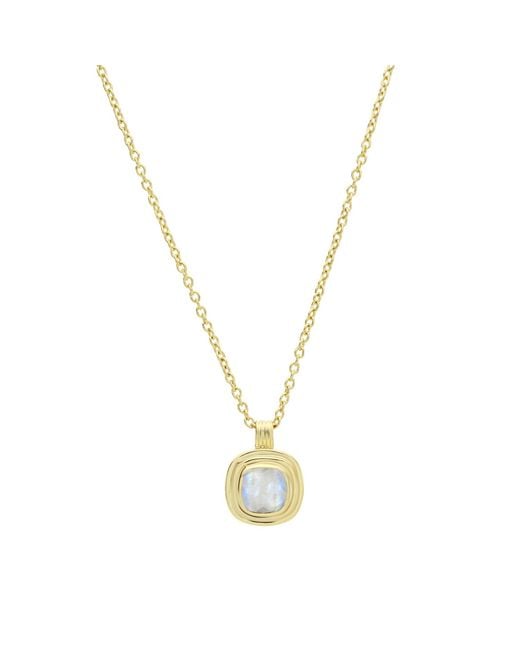 Auree Jewellery Metallic California Cushion Moonstone Necklace