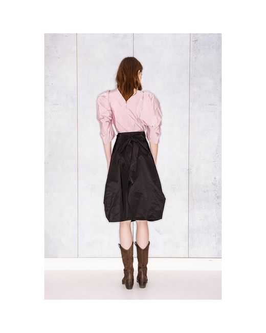Bianca Popp Black Wrapped Skirt