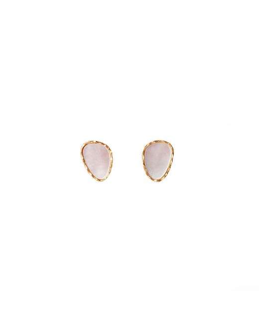 Christina Greene White Stud Earrings