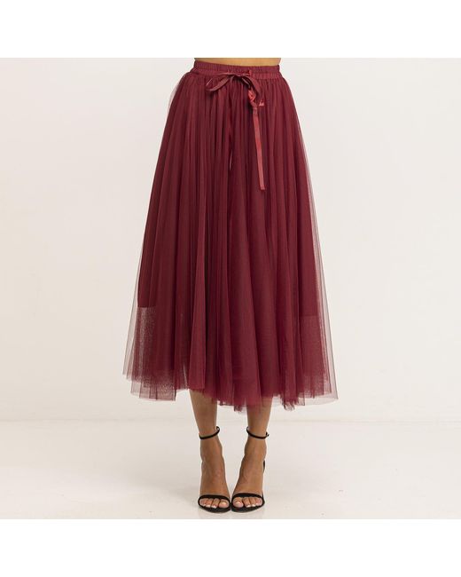 Tantra Spain Sl Red Tulle Skirt With Elastic Waistband