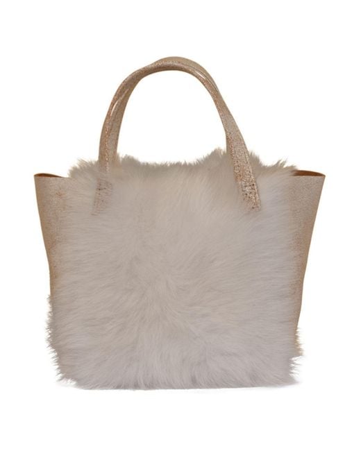 Owen Barry Gray Sheepskin Toscana Grab Bag Ivory Hawes
