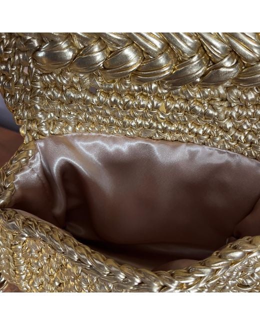 Sibylla Delphica Metallic Crochet Clutch Bag