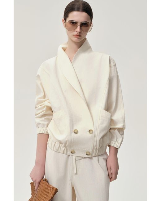 FRONT ROW SHOP Natural Ibiza Jacket Ivory