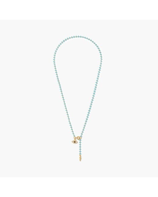 Alexie of Athens Metallic Protection Evil Eye Bead Lariat