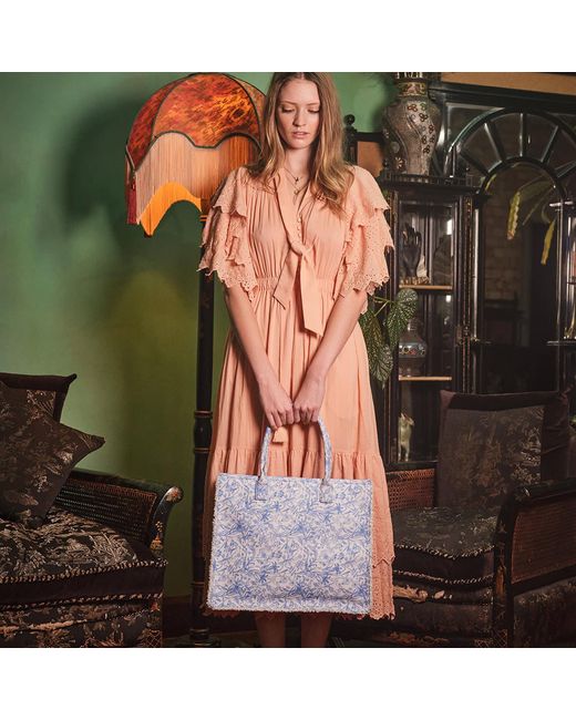 Fable England Bunny Blues Structured Tote