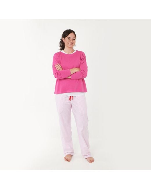 Lounge Pink Soft, Breathable Organic Brushed Cotton Loungewear Trousers