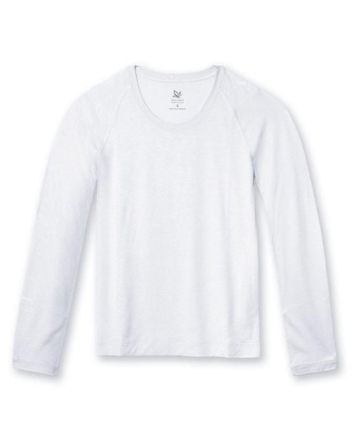 On/Off Essentials White Bamboo Long Sleeve Tee