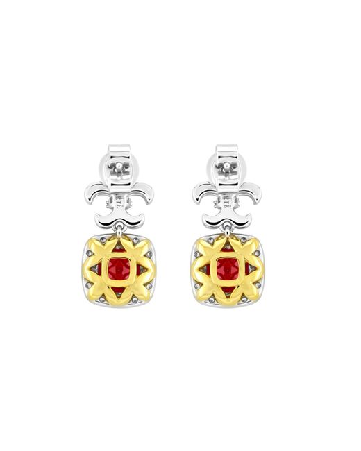 Arte Madrid Red Casa Real Fleur-De-Lis Earrings