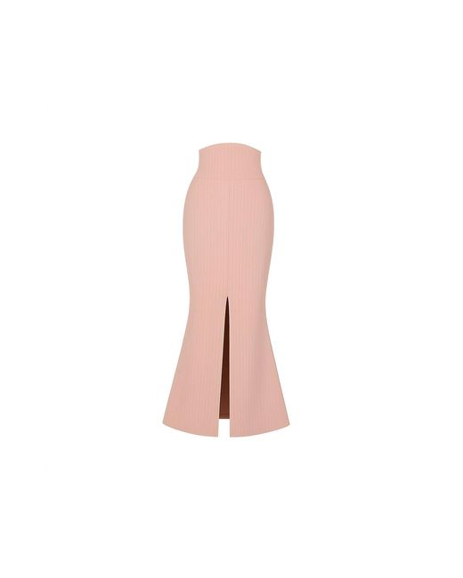 Lolam Pink Gretta Skirt Powder Rose With Lines