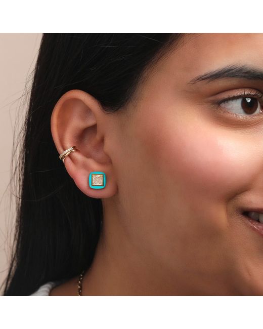 Preeti Sandhu Blue Enamel Studs