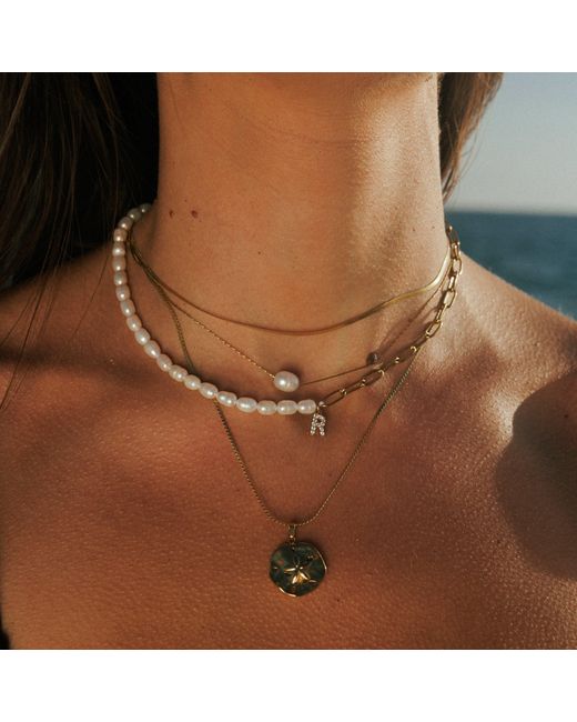 Mickey's Girl Metallic Liora Pearl Waterproof Choker