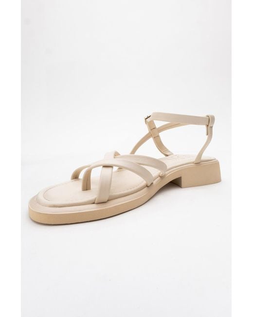 Forever & Always Shoes Metallic Neutrals Antas Leather Sandals