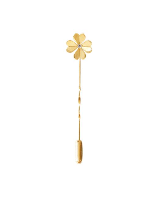 Lee Renee Metallic Diamond Lucky Clover Tie Pin/ Twist Tie Pin– for men