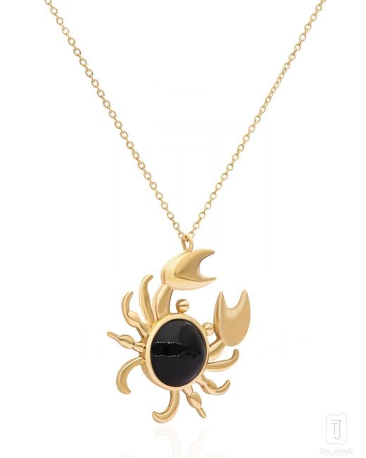 The Jewelz Metallic Onyxpinch Crab Necklace
