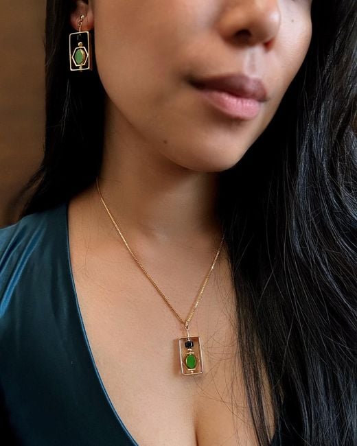 Aracheli Studio Metallic Art X Onyx Necklace