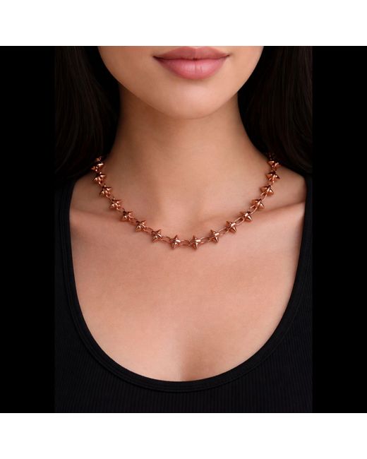 Jagged Halo Jewelry Metallic Barbie Chain Necklace