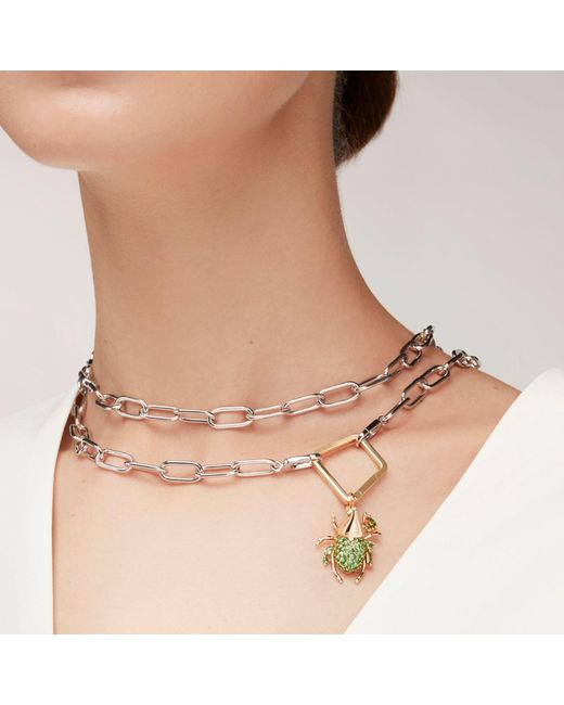 Onia Metallic Bold Clip Long Chain Waist Chain