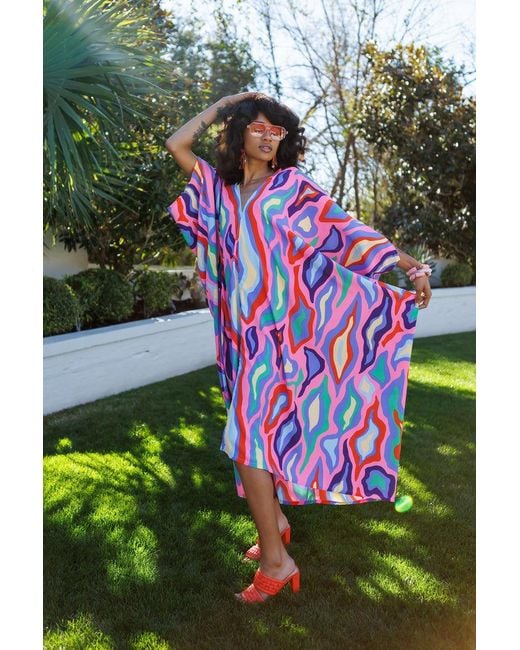Jennafer Grace Red Vyka Groove Caftan