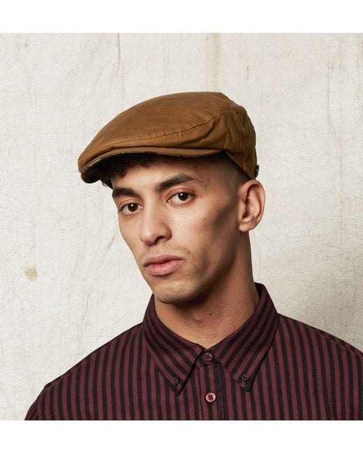 Dasmarca Hats Brown Finley Camel Italian Waterproof Cap for men