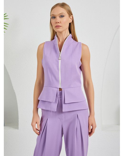 Lumina Eligma Purple Construct Vest Suit & Pants Ensemble
